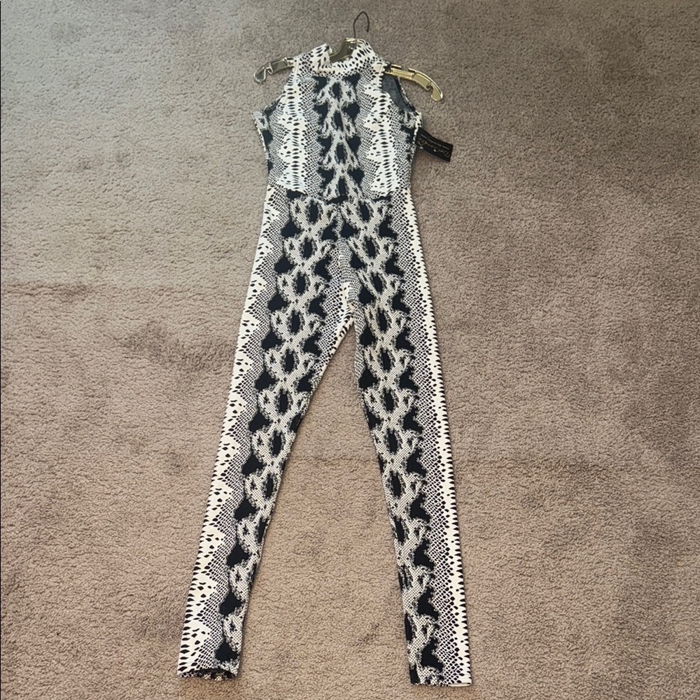 Stylish Black and White Jumpsuit